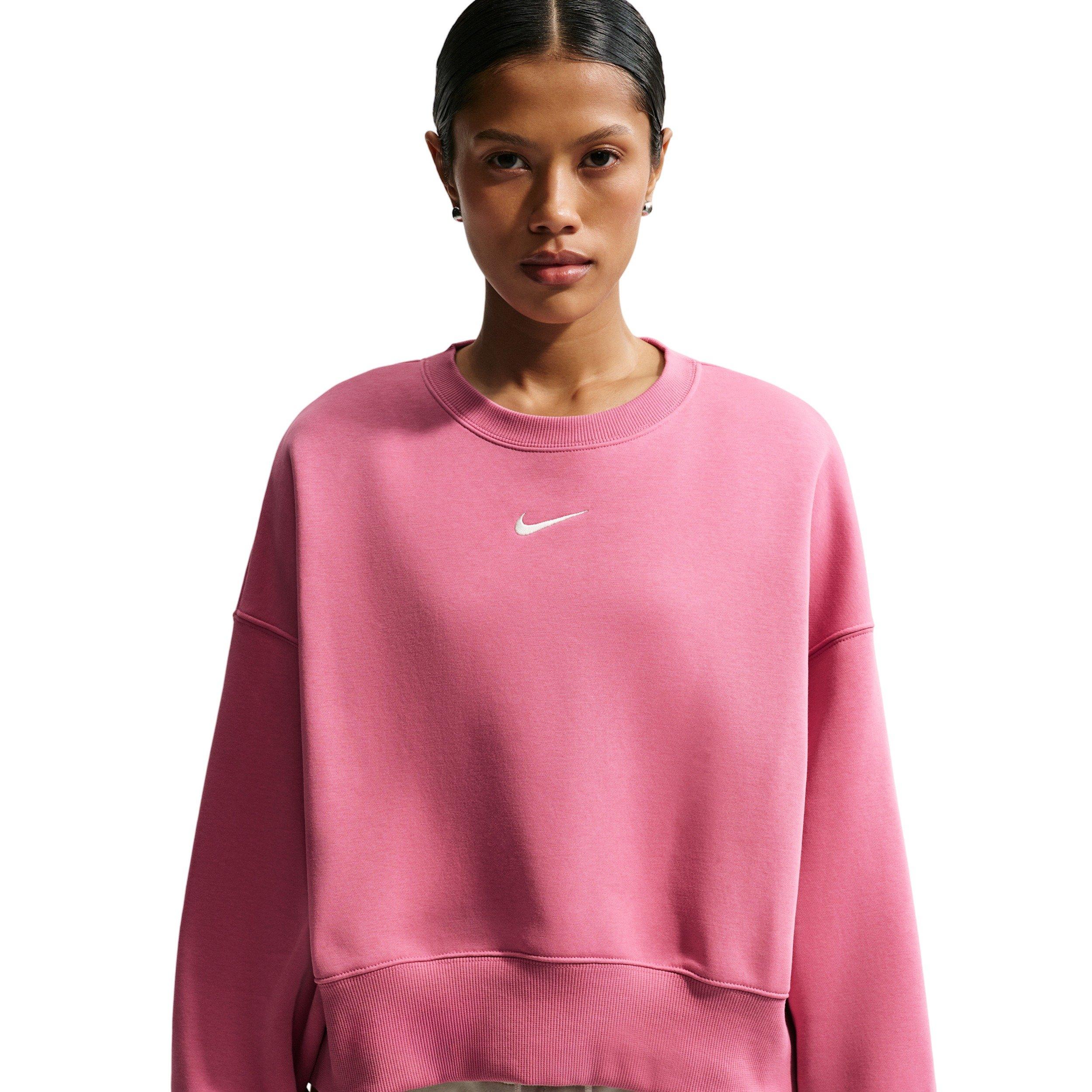 Nike Women's Sportswear Phoenix Fleece Over-Oversized Crew-Neck Sweatshirt - PINK